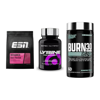 Definitionsphase-Set: ESN Designer + Scitec Lysine + Nutrex Burn 30 – alle enthaltenen Artikel
