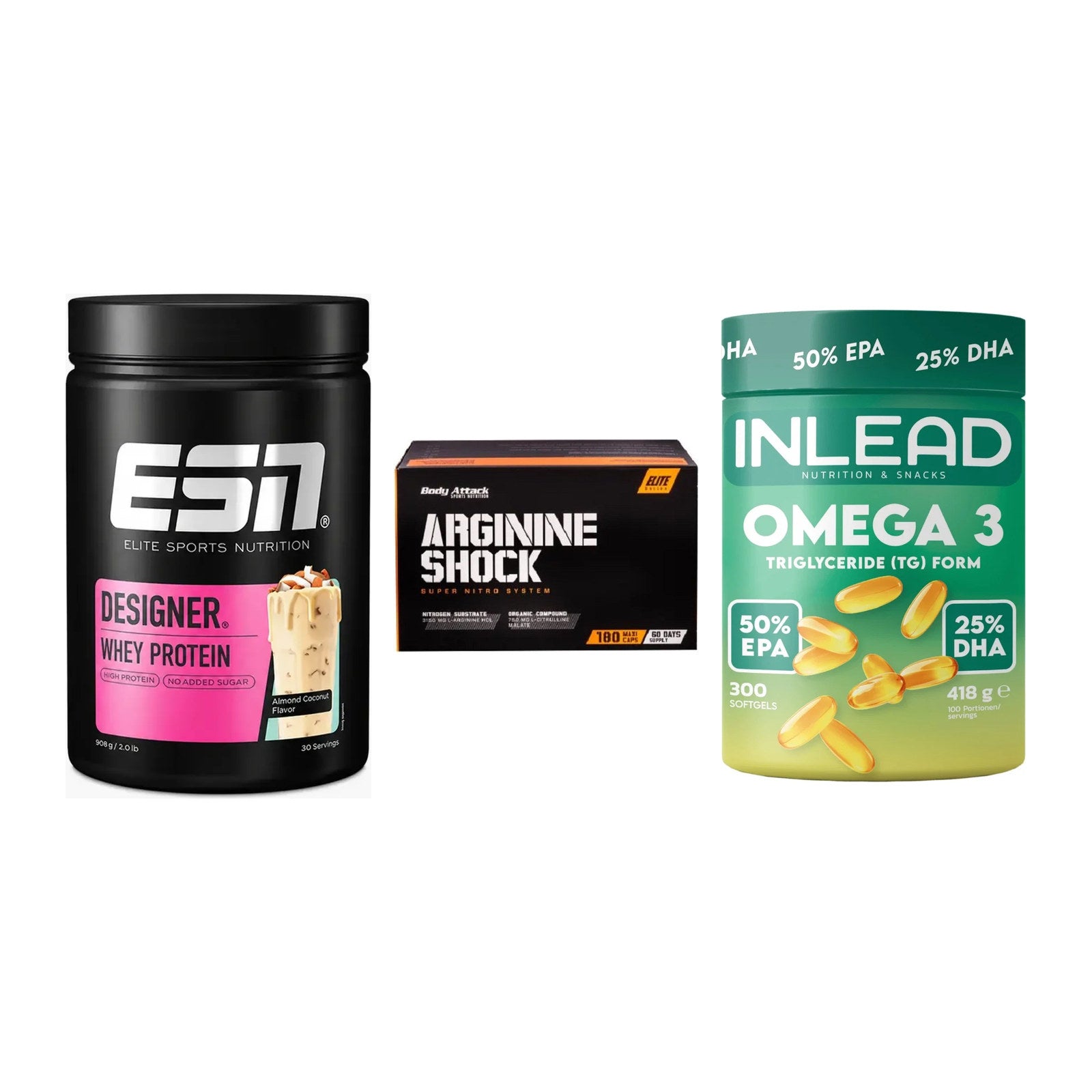 Definitionsphase-Set: ESN Designer + Body Attack + INLEAD Omega-3 – alle enthaltenen Artikel