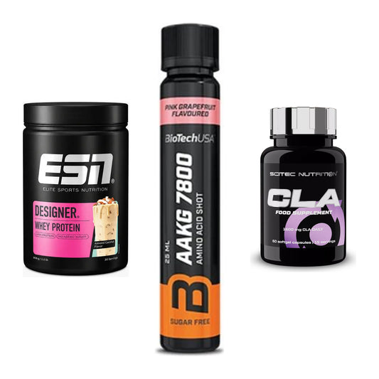 Definitionsphase-Set: ESN Designer + BioTech AAKG + Scitec CLA – alle enthaltenen Artikel
