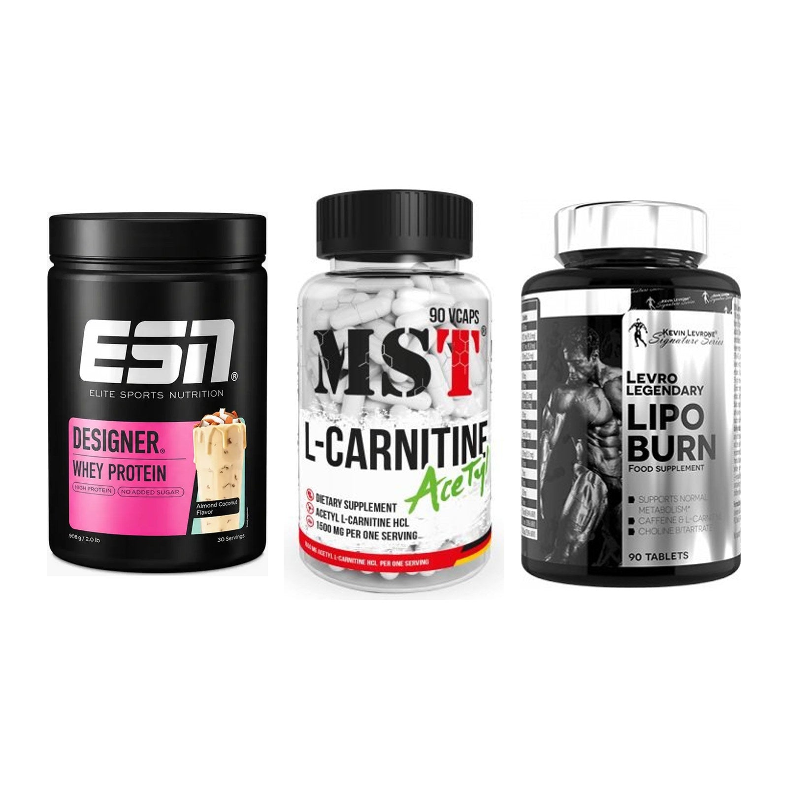 Definitionsphase-Set: ESN Designer + MST L-Carnitin + Kevin Levrone – alle enthaltenen Artikel