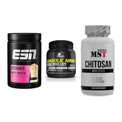 Definitionsphase-Set: ESN Designer + Olimp Anabolic + MST Chitosan – alle enthaltenen Artikel