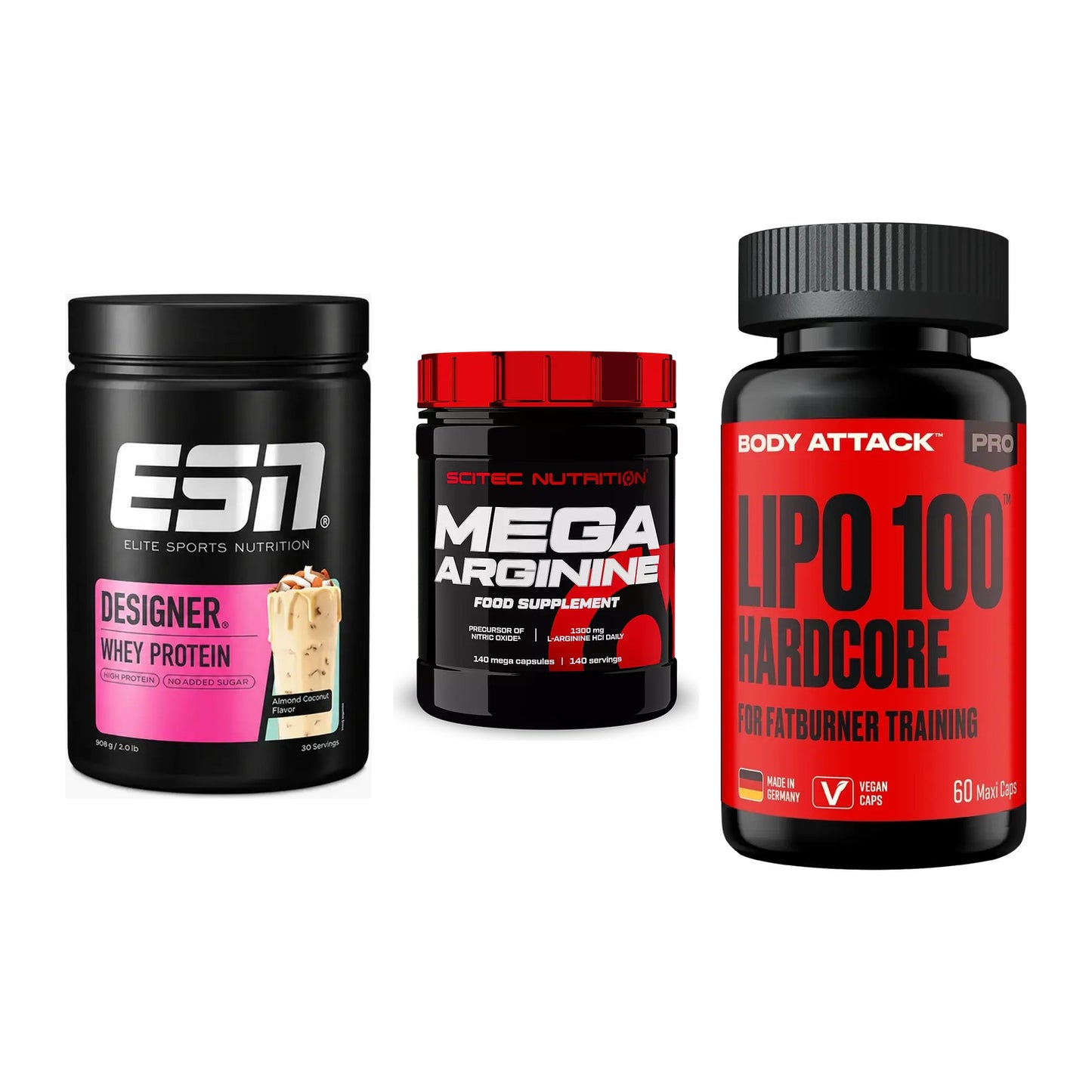 Definitionsphase-Set: ESN Designer + Scitec Mega + Body Attack – alle enthaltenen Artikel