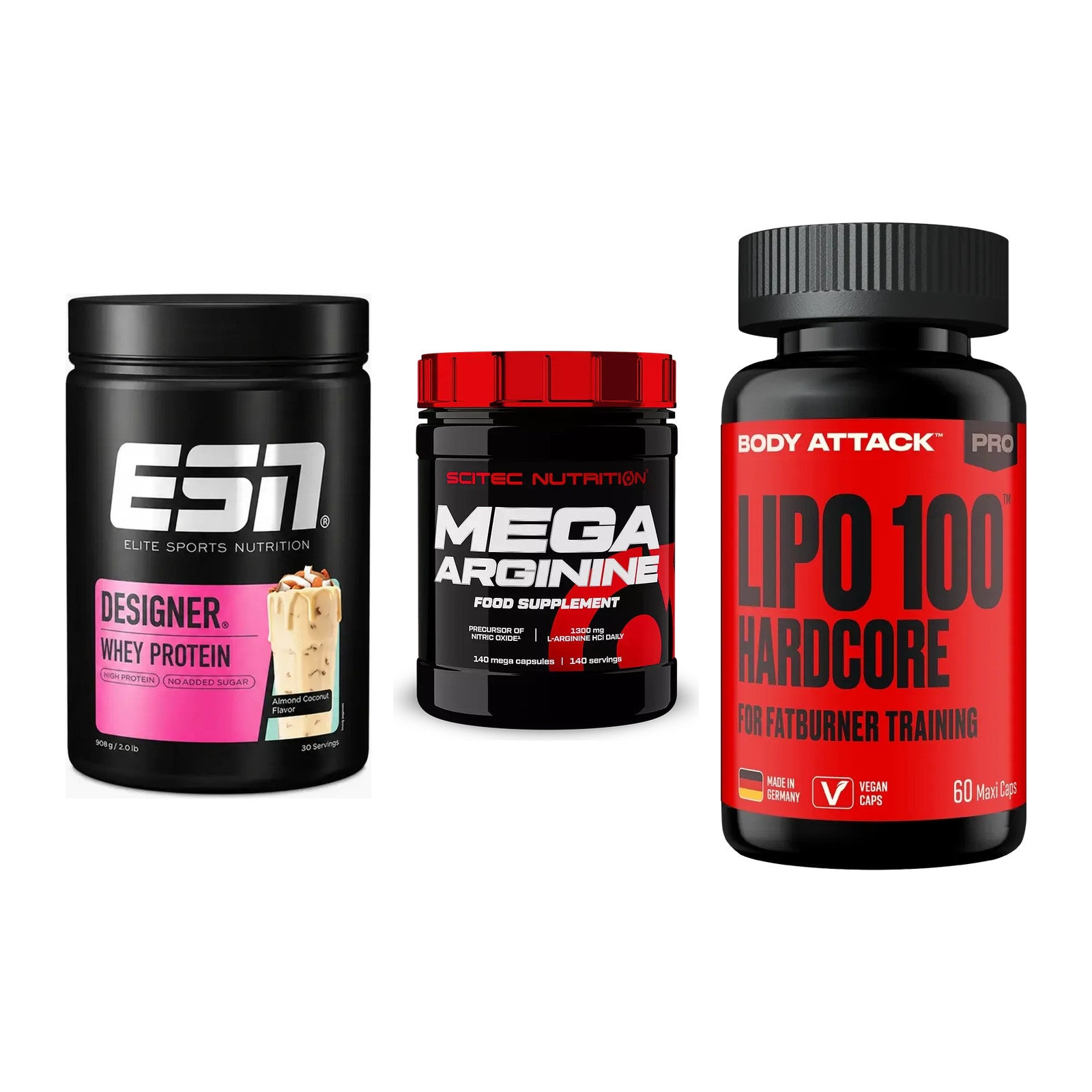 Definitionsphase-Set: ESN Designer + Scitec Mega + Body Attack – alle enthaltenen Artikel