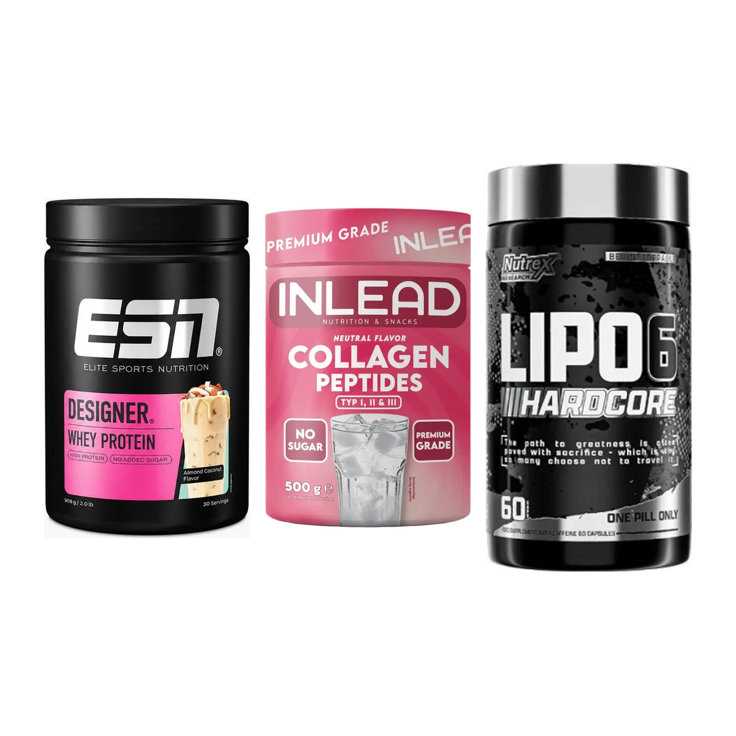 Definitionsphase-Set: ESN Designer + INLEAD Collage + Nutrex Lipo 6 – alle enthaltenen Artikel