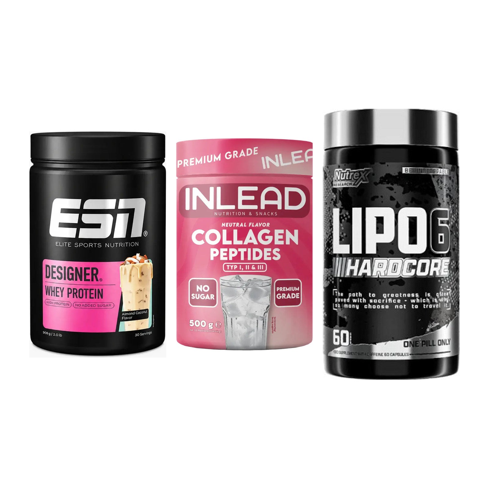 Definitionsphase-Set: ESN Designer + INLEAD Collage + Nutrex Lipo 6 – alle enthaltenen Artikel