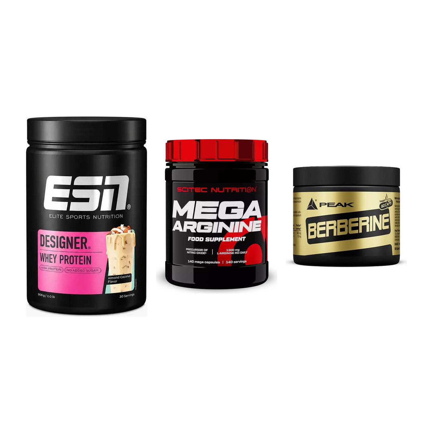 Definitionsphase-Set: ESN Designer + Scitec Mega + Peak Berberine – alle enthaltenen Artikel