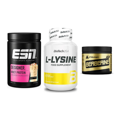 Definitionsphase-Set: ESN Designer + BioTech L-Lysi + Peak Berberine – alle enthaltenen Artikel