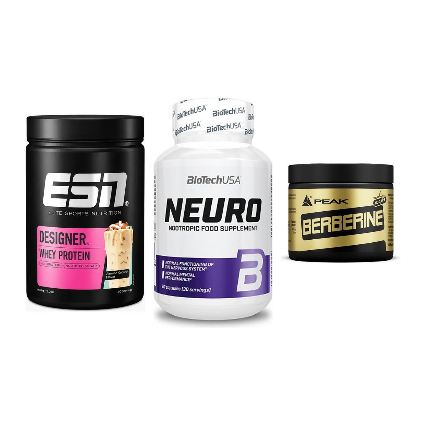 Definitionsphase-Set: ESN Designer + BioTech Neuro + Peak Berberine – alle enthaltenen Artikel