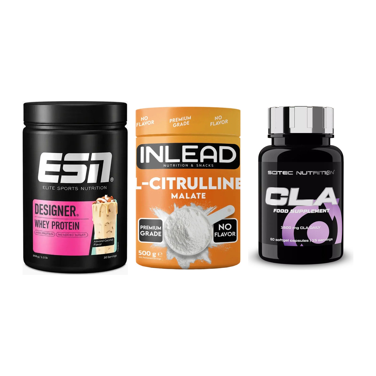 Definitionsphase-Set: ESN Designer + INLEAD L-Citru + Scitec CLA – alle enthaltenen Artikel