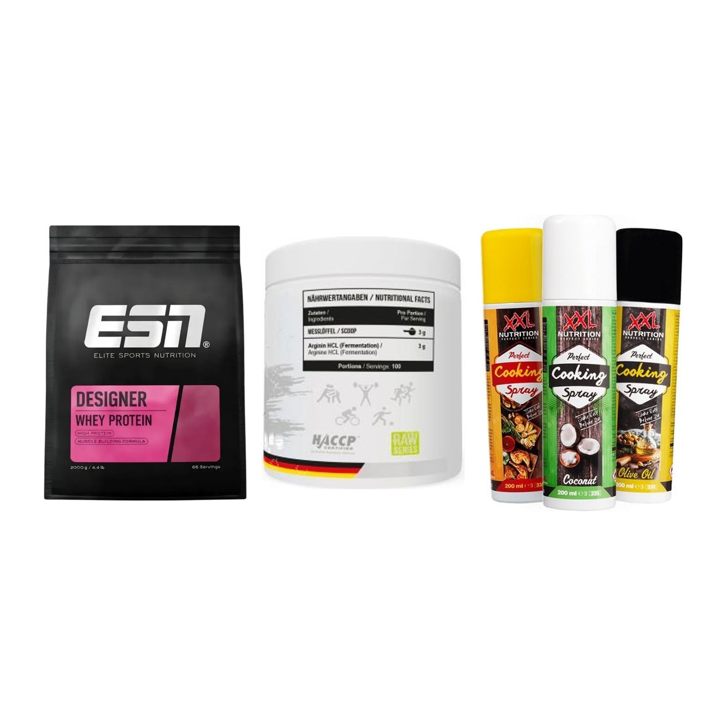 Definitionsphase-Set: ESN Designer + MST Arginine + XXL Nutrition – alle enthaltenen Artikel