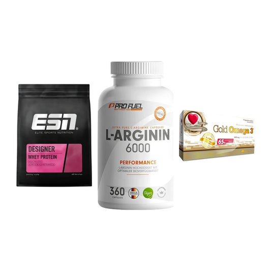Definitionsphase-Set: ESN Designer + ProFuel L-Argi + Olimp Omega 3 – alle enthaltenen Artikel