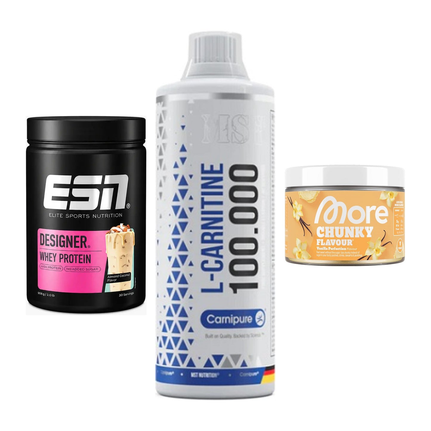 Definitionsphase-Set: ESN Designer + MST L-Carnitin + More Nutrition – alle enthaltenen Artikel