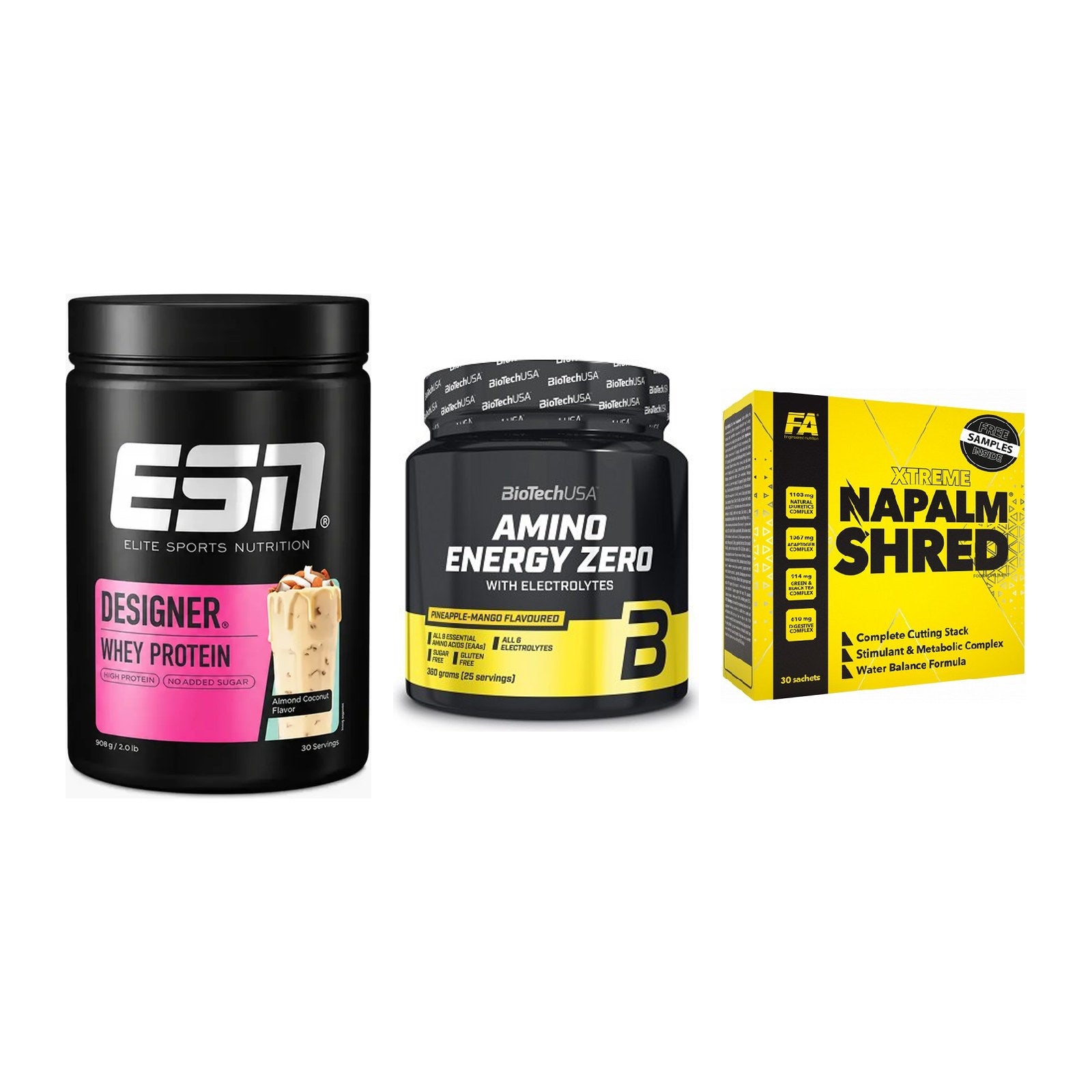 Definitionsphase-Set: ESN Designer + BioTech Amino + FA Nutrition – alle enthaltenen Artikel