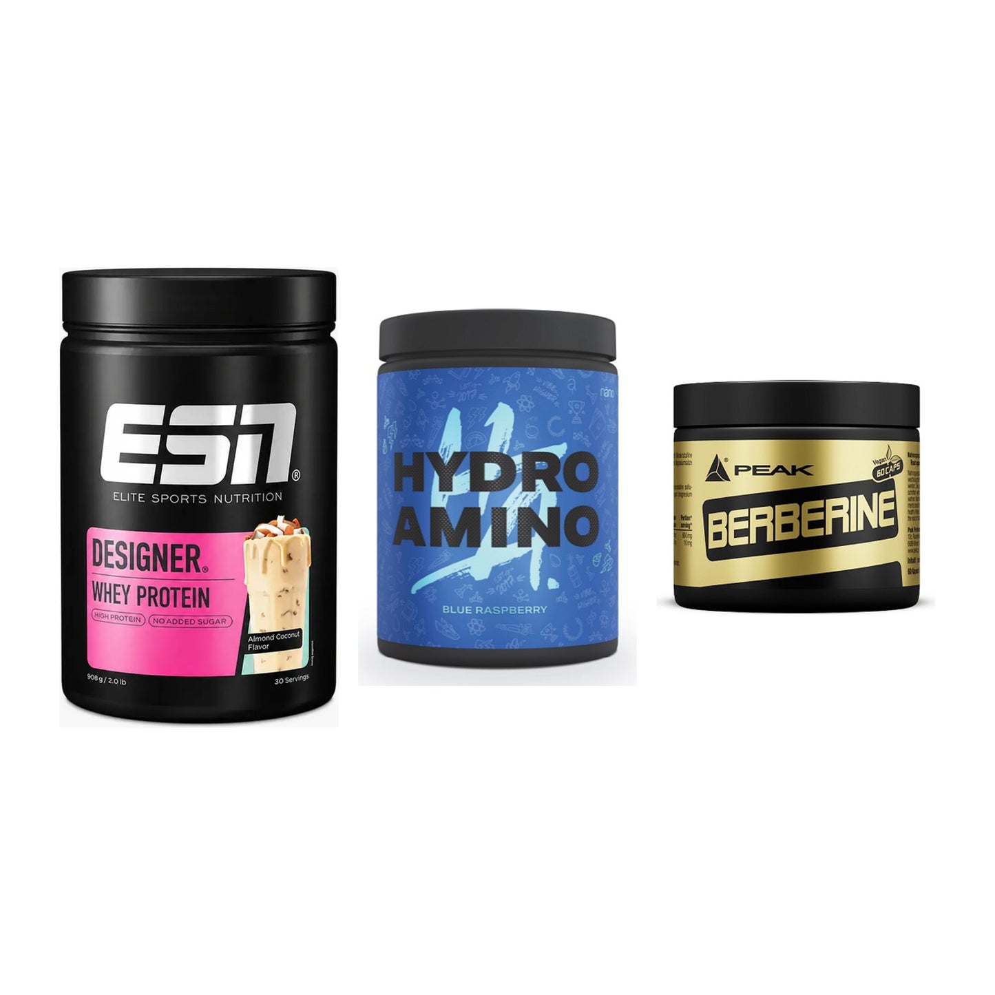 Definitionsphase-Set: ESN Designer + Nanosupps + Peak Berberine – alle enthaltenen Artikel