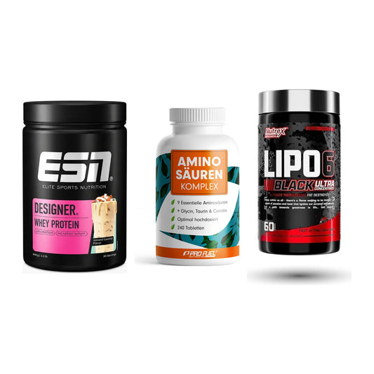 Definitionsphase-Set: ESN Designer + ProFuel Aminos + Nutrex Lipo 6 – alle enthaltenen Artikel