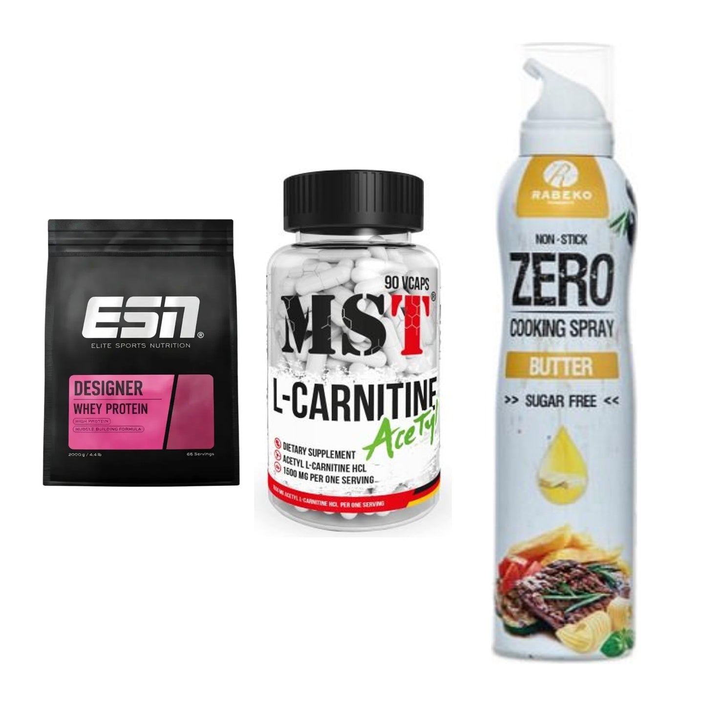 Definitionsphase-Set: ESN Designer + MST L-Carnitin + Rabeko Zero – alle enthaltenen Artikel