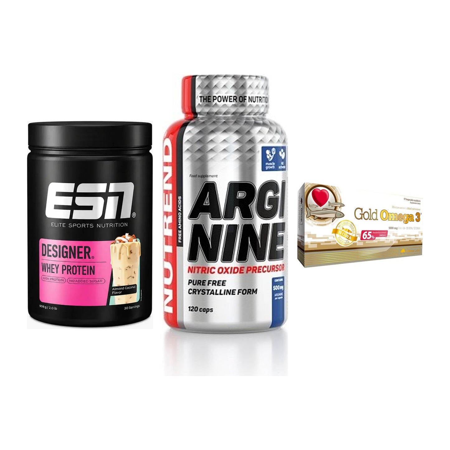 Definitionsphase-Set: ESN Designer + Nutrend Argini + Olimp Omega 3 – alle enthaltenen Artikel