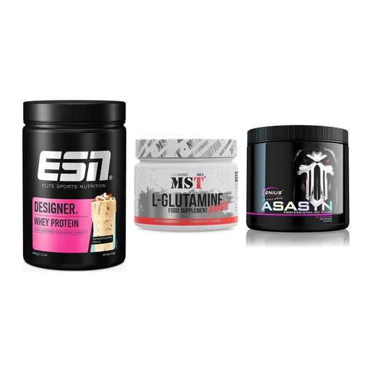 Definitionsphase-Set: ESN Designer + MST Glutamine + Genius Nutriti – alle enthaltenen Artikel