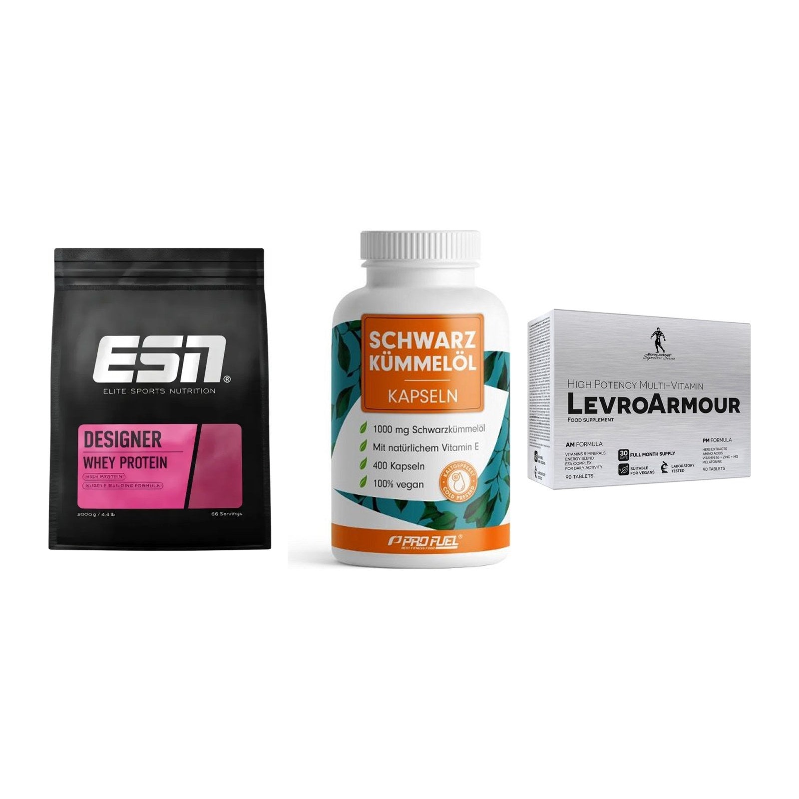 Definitionsphase-Set: ESN Designer + ProFuel Schwar + Kevin Levrone – alle enthaltenen Artikel