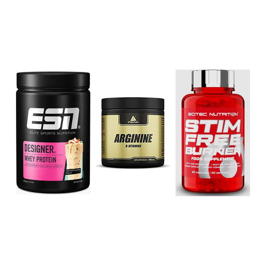 Definitionsphase-Set: ESN Designer + Peak Arginin + Scitec Stim – alle enthaltenen Artikel