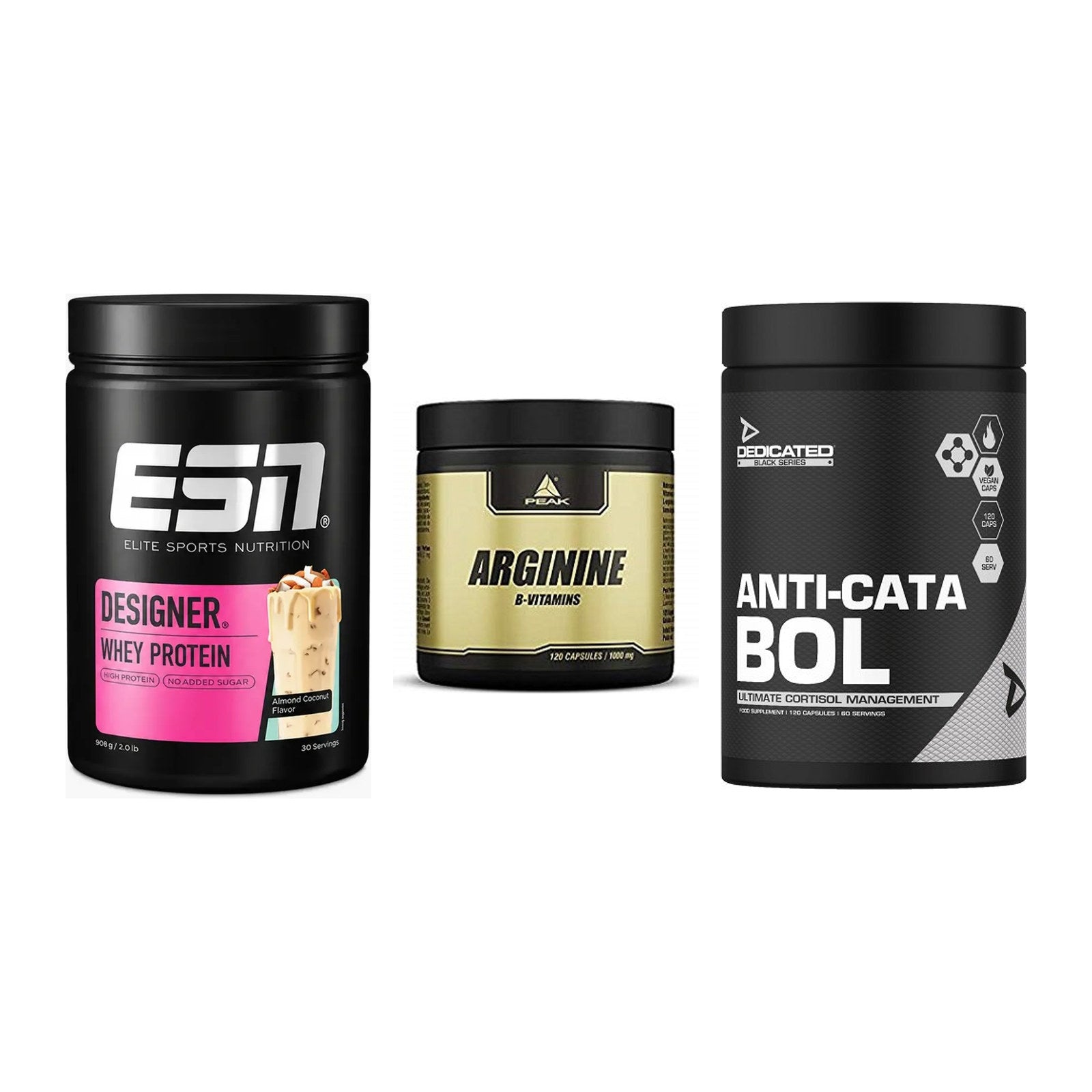 Definitionsphase-Set: ESN Designer + Peak Arginin + Dedicated – alle enthaltenen Artikel