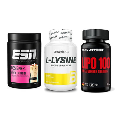 Definitionsphase-Set: ESN Designer + BioTech L-Lysi + Body Attack – alle enthaltenen Artikel