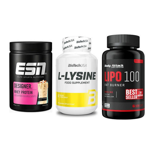 Definitionsphase-Set: ESN Designer + BioTech L-Lysi + Body Attack – alle enthaltenen Artikel