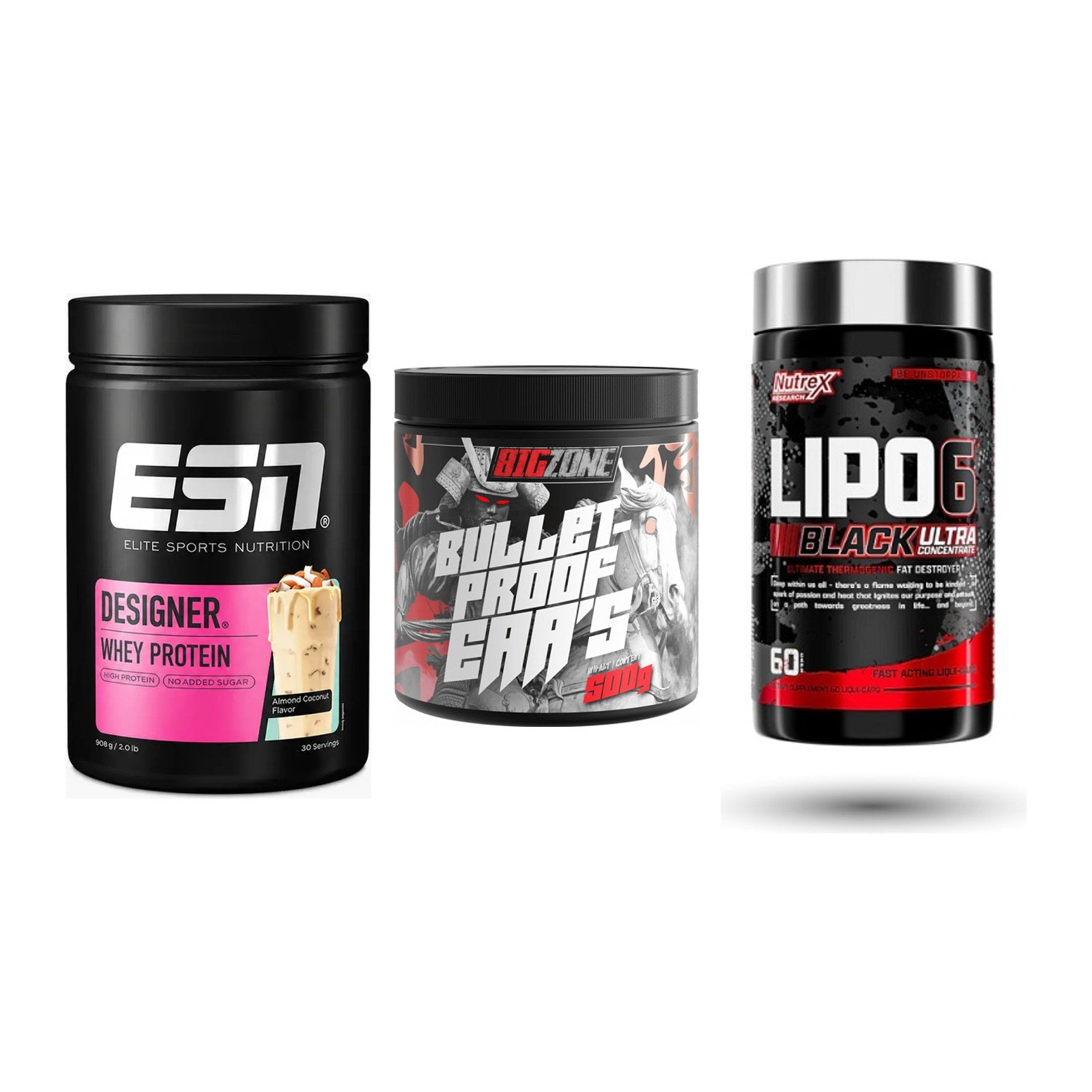 Definitionsphase-Set: ESN Designer + Big Zone + Nutrex Lipo 6 – alle enthaltenen Artikel