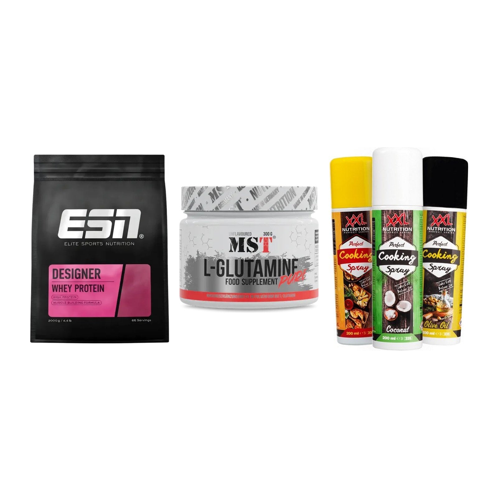 Definitionsphase-Set: ESN Designer + MST Glutamine + XXL Nutrition – alle enthaltenen Artikel