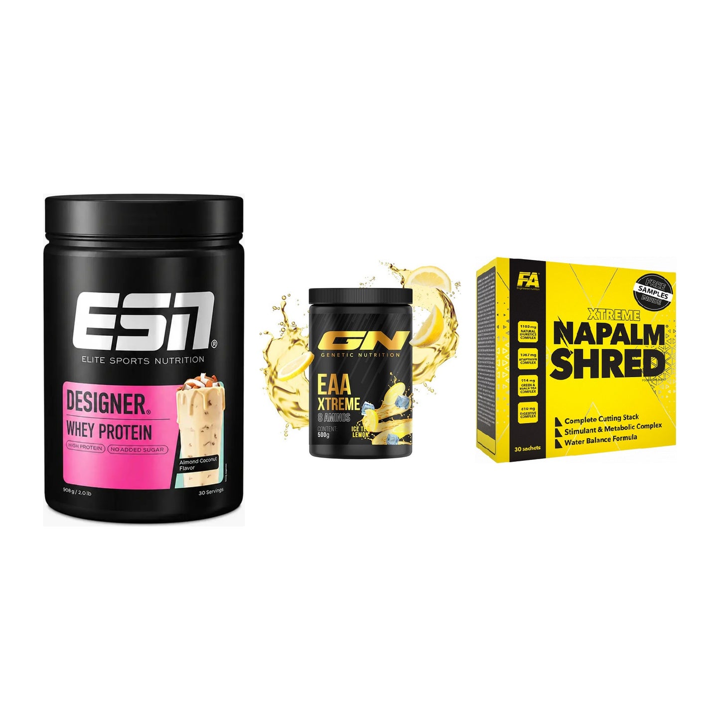 Definitionsphase-Set: ESN Designer + GN EAA Xtreme + FA Nutrition – alle enthaltenen Artikel
