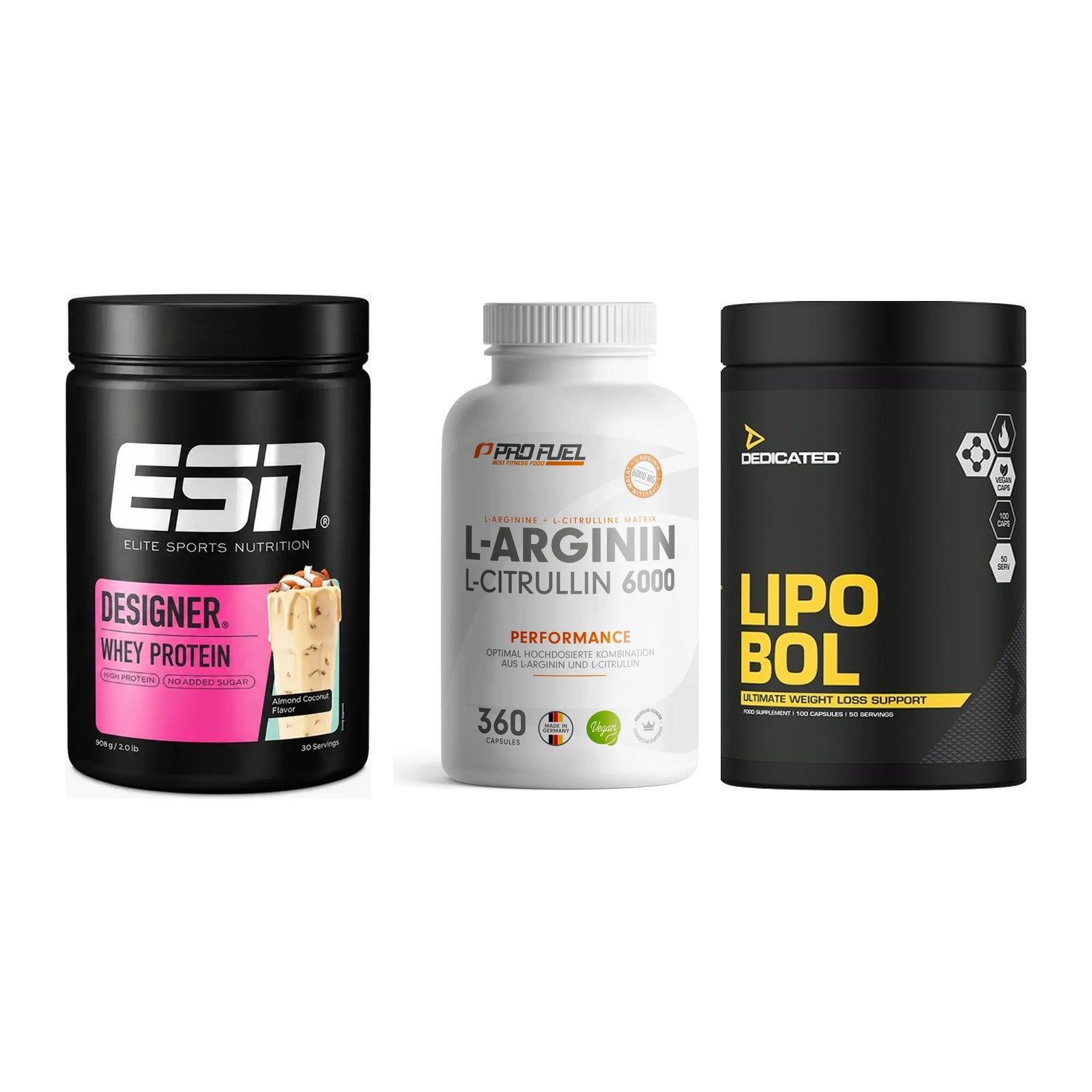 Definitionsphase-Set: ESN Designer + ProFuel L-Argi + Dedicated – alle enthaltenen Artikel