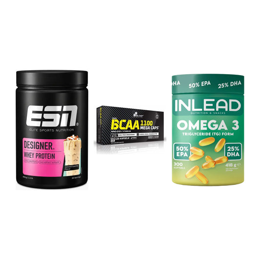 Definitionsphase-Set: ESN Designer + Olimp BCAA + INLEAD Omega-3 – alle enthaltenen Artikel