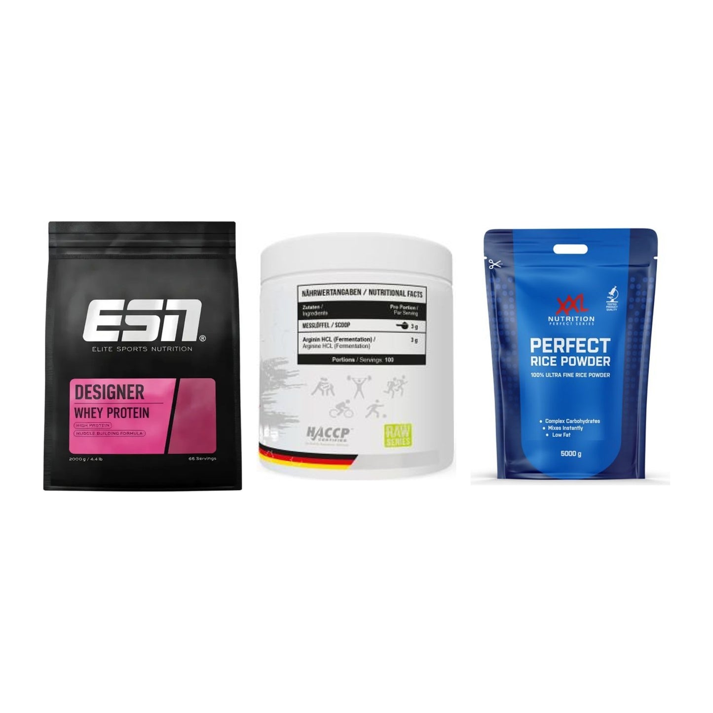 Definitionsphase-Set: ESN Designer + MST Arginine + XXL Nutrition – alle enthaltenen Artikel