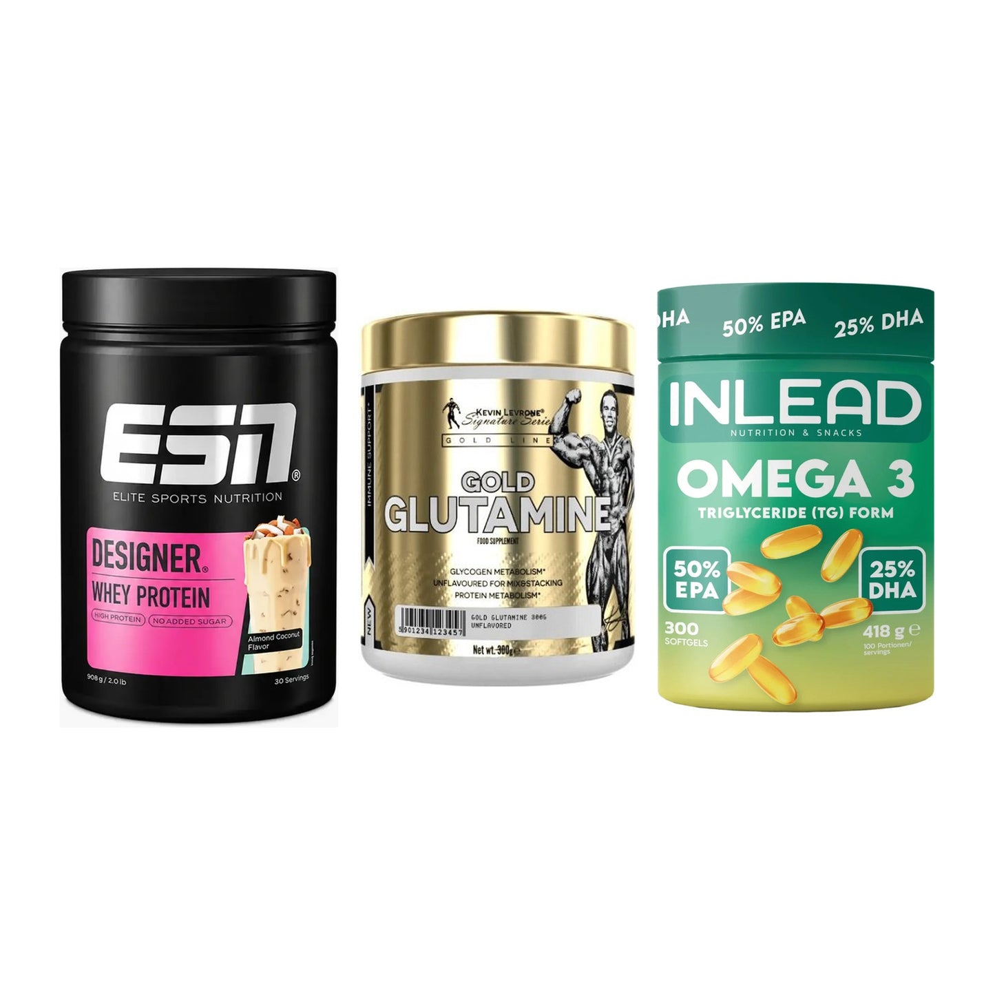 Definitionsphase-Set: ESN Designer + Kevin Levrone + INLEAD Omega-3 – alle enthaltenen Artikel