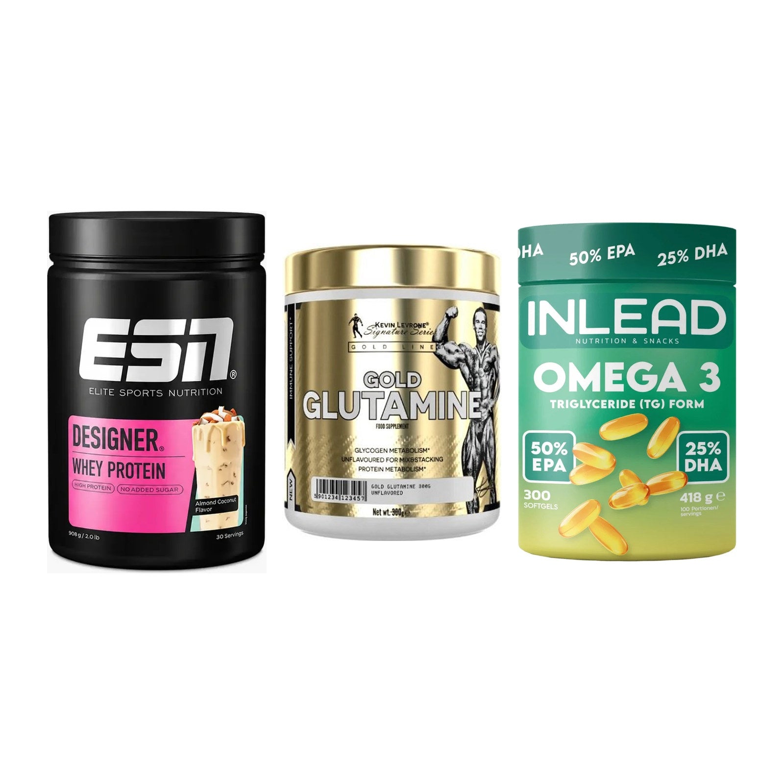 Definitionsphase-Set: ESN Designer + Kevin Levrone + INLEAD Omega-3 – alle enthaltenen Artikel