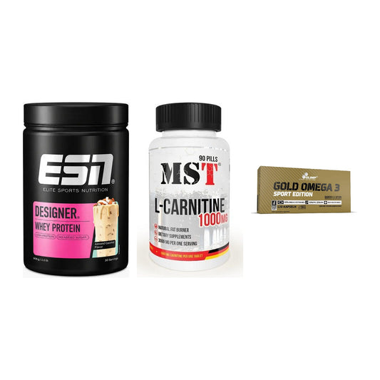 Definitionsphase-Set: ESN Designer + MST L-Carnitin + Olimp Omega 3 – alle enthaltenen Artikel