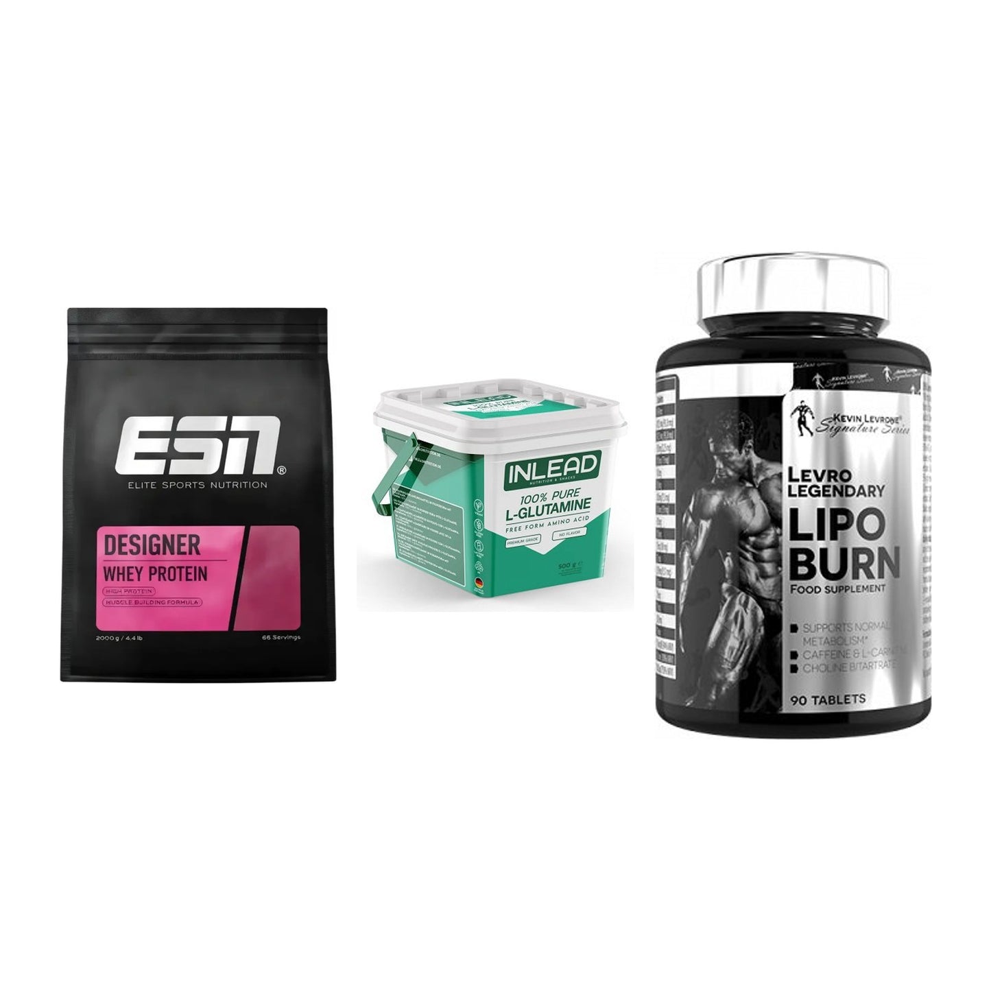 Definitionsphase-Set: ESN Designer + INLEAD L-Gluta + Kevin Levrone – alle enthaltenen Artikel