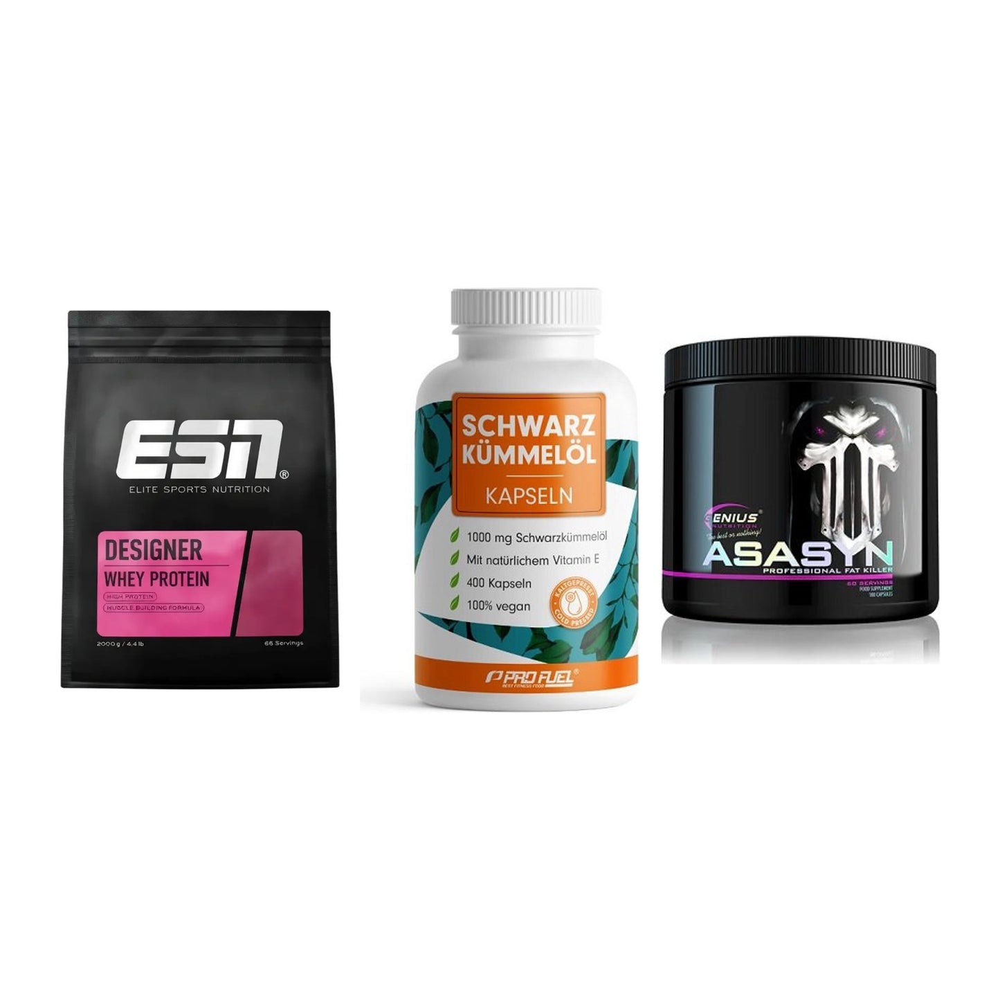 Definitionsphase-Set: ESN Designer + ProFuel Schwar + Genius Nutriti – alle enthaltenen Artikel