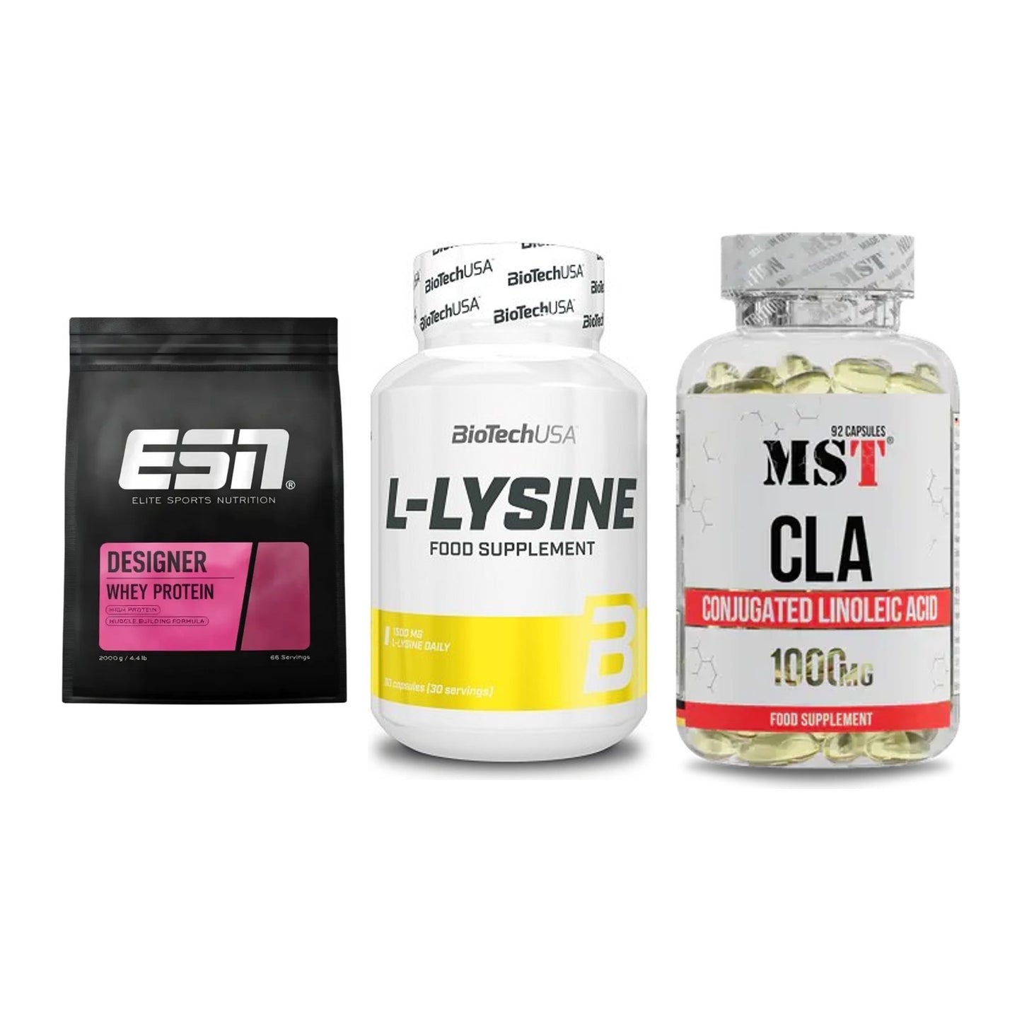 Definitionsphase-Set: ESN Designer + BioTech L-Lysi + MST CLA 1000mg – alle enthaltenen Artikel