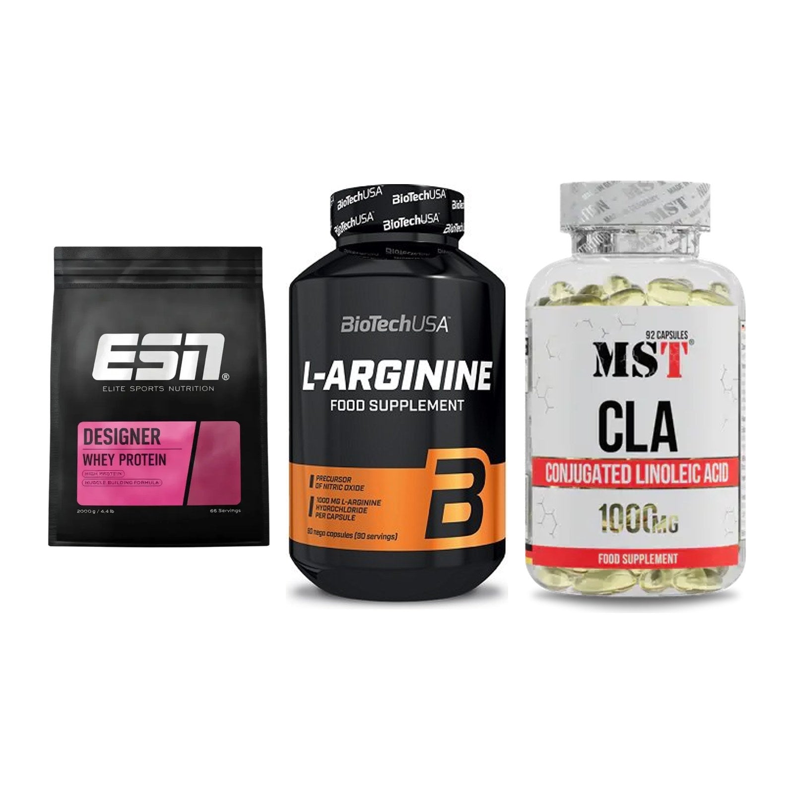 Definitionsphase-Set: ESN Designer + BioTech L-Argi + MST CLA 1000mg – alle enthaltenen Artikel