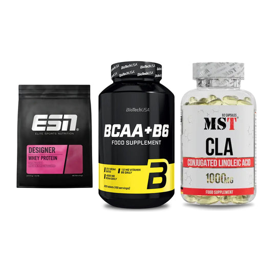 Definitionsphase-Set: ESN Designer + BioTech BCAA+B + MST CLA 1000mg – alle enthaltenen Artikel