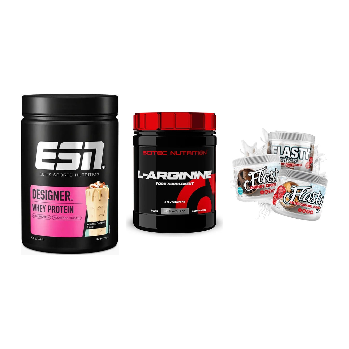 Definitionsphase-Set: ESN Designer + Scitec Arginin + Sinob Flasty – alle enthaltenen Artikel