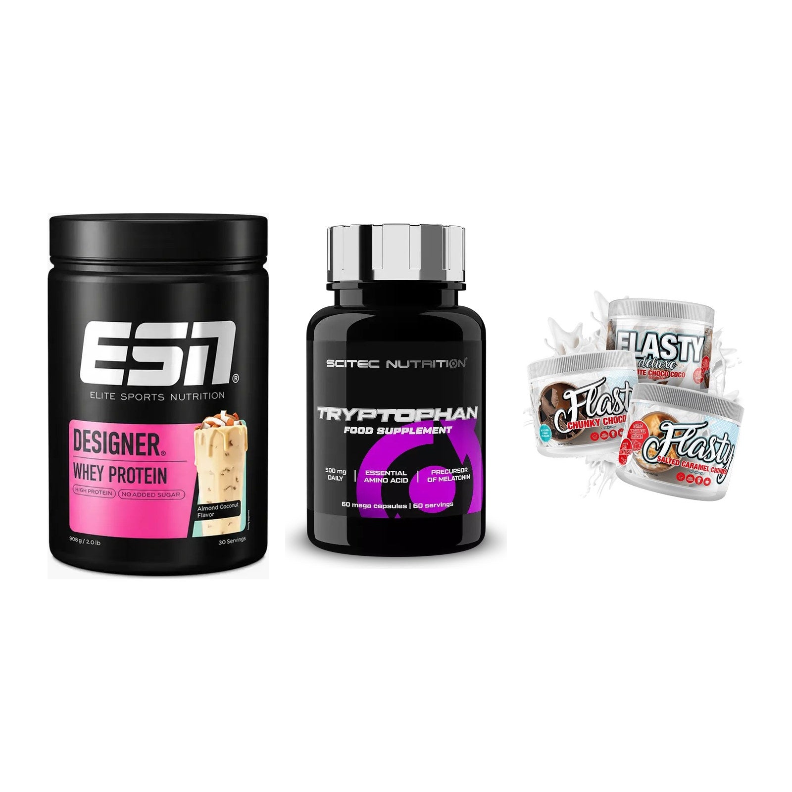 Definitionsphase-Set: ESN Designer + Scitec Tryptop + Sinob Flasty – alle enthaltenen Artikel