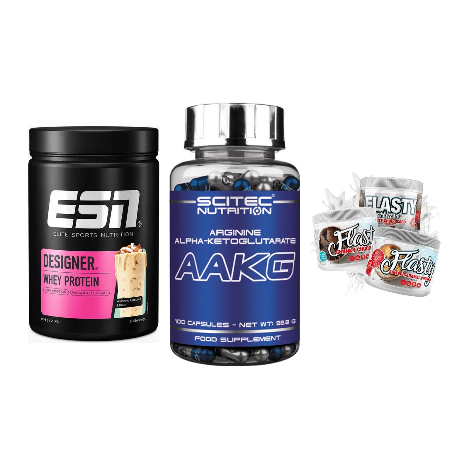 Definitionsphase-Set: ESN Designer + Scitec AAKG + Sinob Flasty – alle enthaltenen Artikel