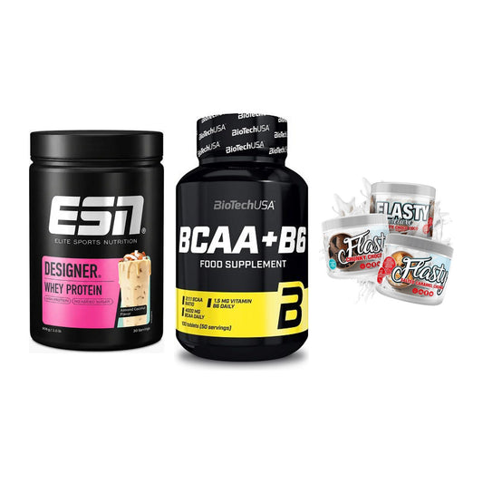 Definitionsphase-Set: ESN Designer + BioTech BCAA+B + Sinob Flasty – alle enthaltenen Artikel