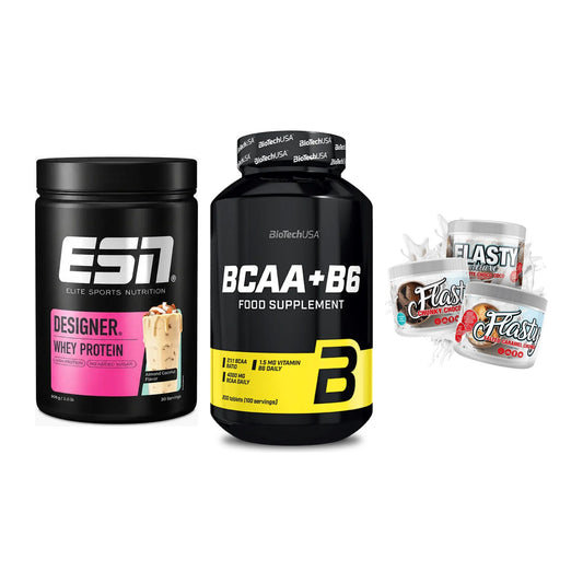 Definitionsphase-Set: ESN Designer + BioTech BCAA+B + Sinob Flasty – alle enthaltenen Artikel