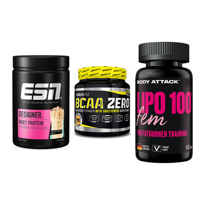 Definitionsphase-Set: ESN Designer + BioTech BCAA + Body Attack – alle enthaltenen Artikel