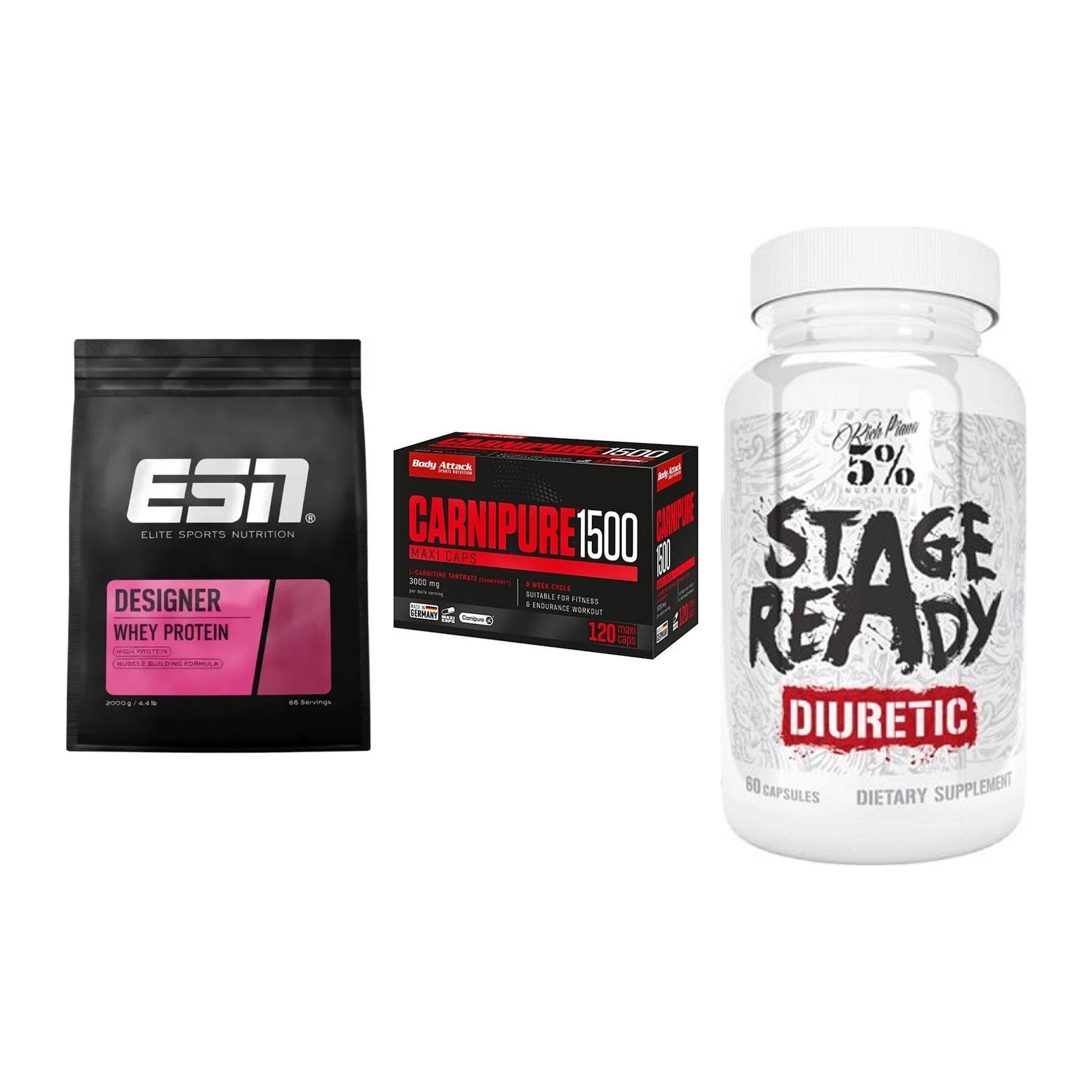Definitionsphase-Set: ESN Designer + Body Attack + 5% Nutrition – alle enthaltenen Artikel