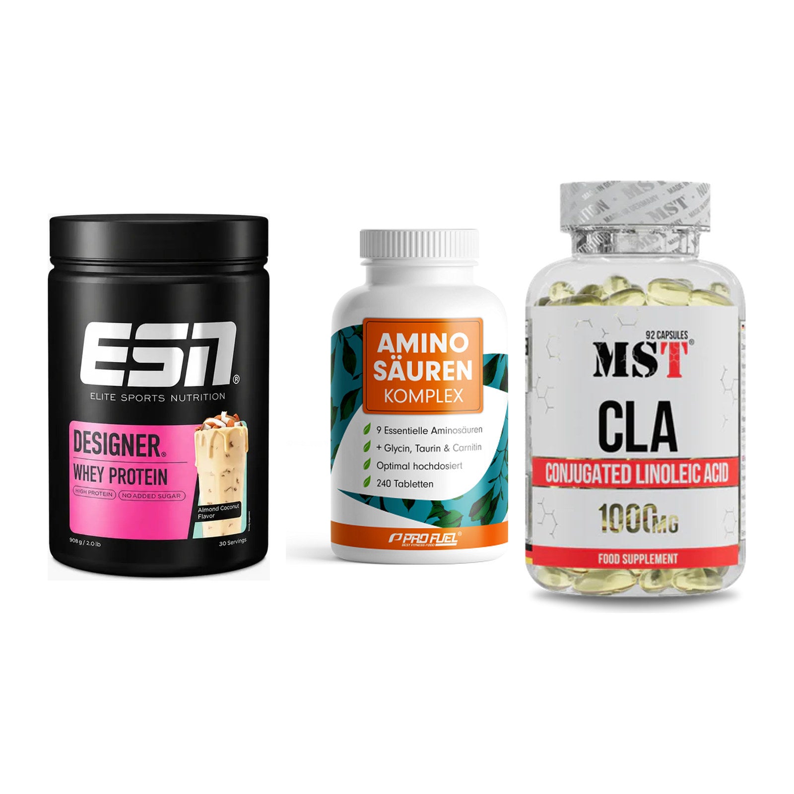Definitionsphase-Set: ESN Designer + ProFuel Aminos + MST CLA 1000mg – alle enthaltenen Artikel