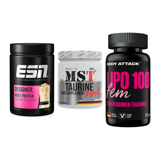 Definitionsphase-Set: ESN Designer + MST Taurine + Body Attack – alle enthaltenen Artikel